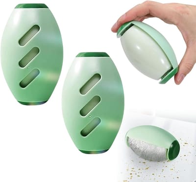 2-stuks pluizenroller - Verwijderaar van dierenhaar - Uitwasbare pluizenreiniger - Pluizenverwijderaar voor kleding - Draagbare siliconen pluizenroller - Geschikt voor alle soorten kleding, tapijten, bedden, banken - Groen