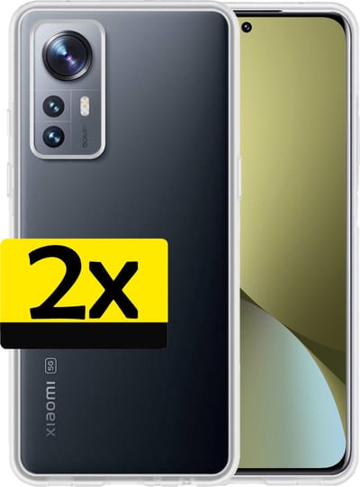Hoesje - 2 Stuks - Geschikt voor Xiaomi 12X - Sterk & Shockproof - Case Siliconen - Back Cover - Telefoon Hoes - Telefoonhoesjes - Transparant