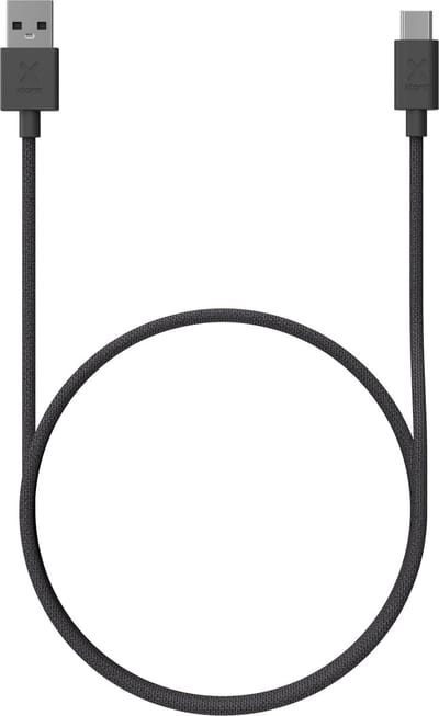 Xtorm Go2 USB-A naar USB-C Kabel - 1 Meter - Extra stevige USB-A Kabels - Snellader - Oplaadkabel geschikt voor Telefoon/Tablet/Ipad - Zwart
