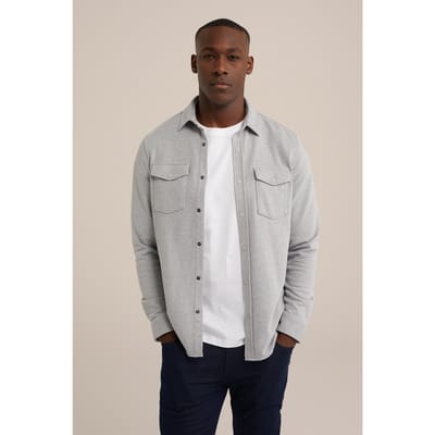 WE Fashion Overshirt Grey Taglia: S | Maglie a manica lunga Outlet | Uomo | Grigio