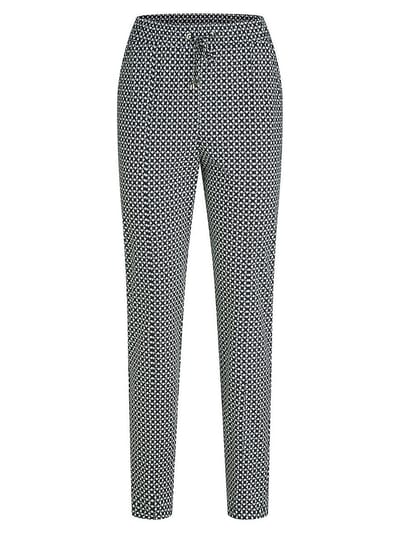 Enkellange Slim Fit-jersey broek Van Peter Hahn blauw