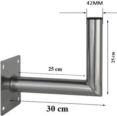 Xsarius WH 25 42mm Antenne Muurbeugel Satelliet Staal