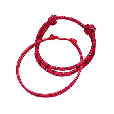 Livano Armband - Staal - Nep Zilver - Dames - 2 St - Rood