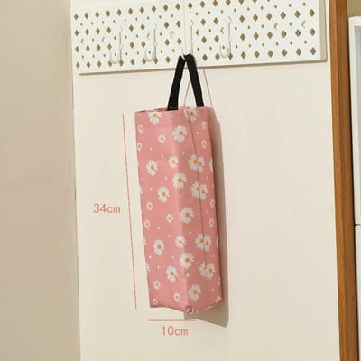 Boodschappentashouder Wandmontage Plastic zakhouder Dispenser Hangende opslag Vuilniszakhouder Huiskeukenorganisator roze