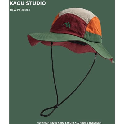 Chapeaux seau de couleur japonaise mis à jour pour femmes, été, extérieur, séchage rapide, respirant, protection solaire pour alpinisme, pour hommes C, usage pratique 55-58cm vert