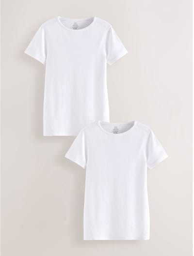 Next - Jongens - Kind To Skin T-shirts 2 stuks - Wit