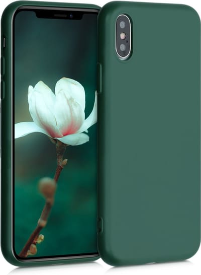 kwmobile telefoonhoesje geschikt voor Apple iPhone XS - Hoesje voor smartphone - Back cover in mosgroen
