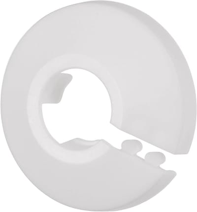 17 mm pijpafdekking set van 10 - PP kunststof rozet voor diverse pijpen en sanitair - wit