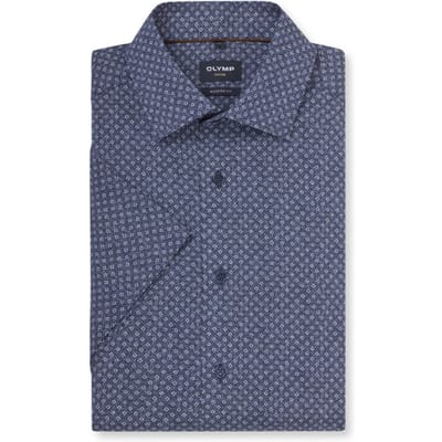 OLYMP Luxor Overhemd, Modern Fit, New Kent, Marineblauw