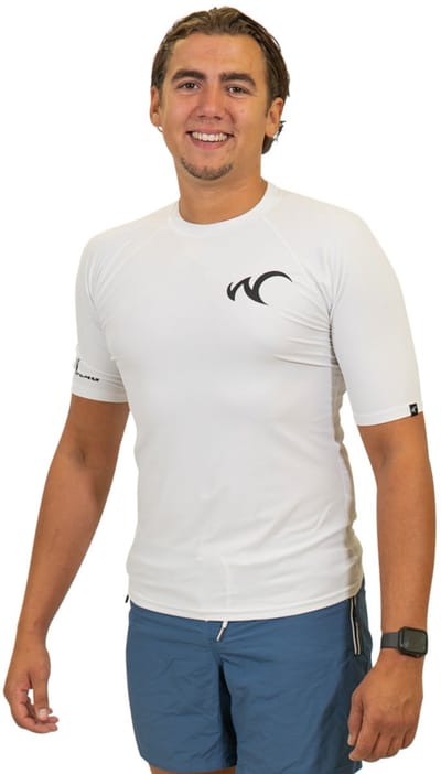 Watrflag Rashguard Barcelona - Heren - Wit - UV beschermend surf shirt bodyfit XS