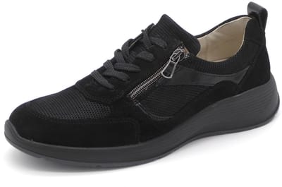 Waldläufer Dames Sneaker - 698008-403-001 Zwart - Wijdte K - Maat 7½ (41)