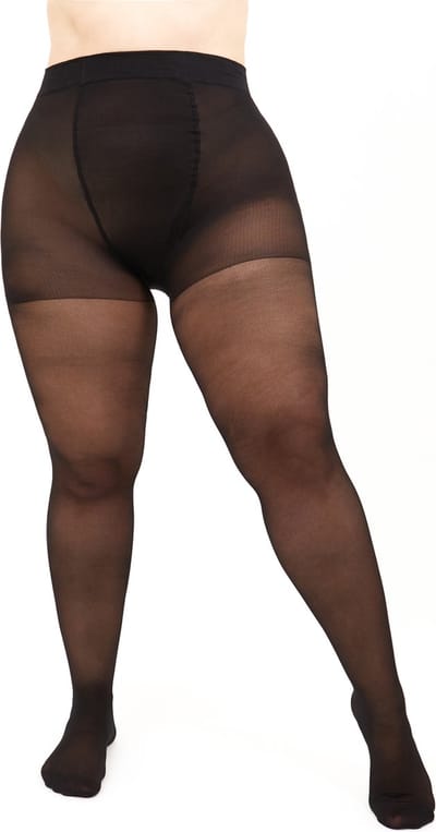 GIULIA Panty - Mollie 40 - Grote Maten - Plus Size - Maatje Meer - Zijde Glans - Korte Benen - 40 Den - 1XL - Zwart