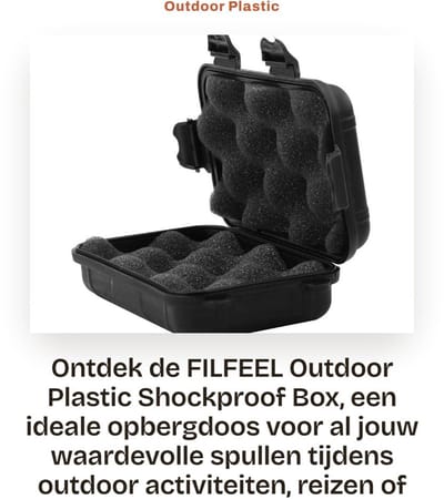 Dailygoods- Opbergdoos Schokbestendig - Waterdicht - Opbergbox - Opbergdoos met Deksel - Opbergdoos voor Kleine Items - Hoogwaardige Materiaal - Opslagbox