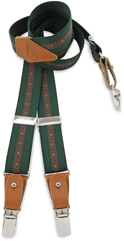 Sir Redman - Bretels - kinderbretels Mitchell - groen / oker / blauw
