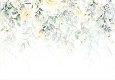 Fotobehang - Waterfall of Roses - Second Variant.