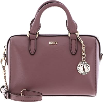 DKNY Leren Schoudertas Handtas Bryant Duffle Bag Vntg Rose Oud roze