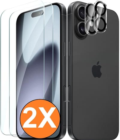 Screenprotector geschikt voor iPhone 17 ScreenProtector en Camera lens protector/ Tempered glass - Beschermglas - Glasplaatje - 2+2 stuks