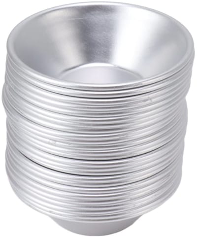 Dailygoods- Ei Tart Bakvorm - 25 Stuks - Aluminiumlegering - Mini Mallen - Zilver - 7,2x4x2cm - Veilig en Hygiënisch