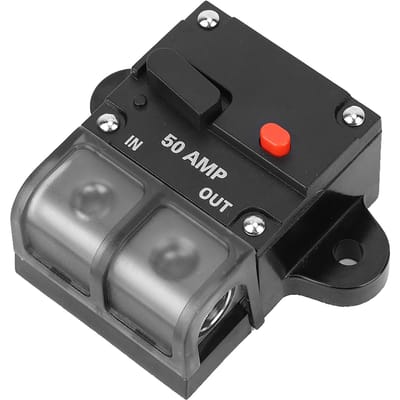 12 42 VDC Zware Auto Automatische Reset Inline Stroomonderbreker Zelfherstellende Zekering (50A) black