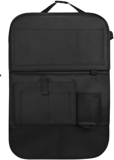 Famanu – Auto-organizer - autostoelorganizer met tablet/telefoonopslag - 11 vakken - waterdichte achterbankbescherming voor kinderen - auto-accessoires - interieur
