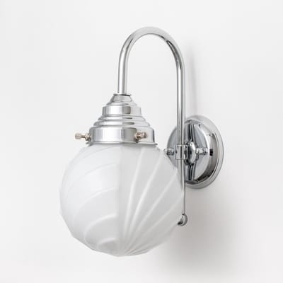 Wandlamp Swingbulb Meander Chroom - Art Deco Trade