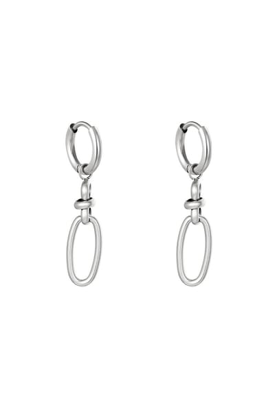 Earrings Hang Loose-Oorbellen-Zilver-Yehwang