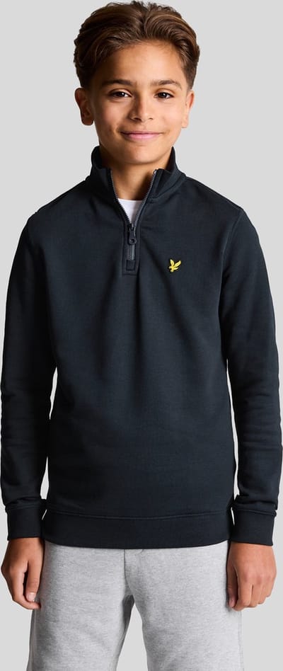 Lyle & Scott Quarter Zip Pullover Truien & Vesten Jongens - Sweater - Hoodie - Vest- Donkerblauw - Maat 140/146