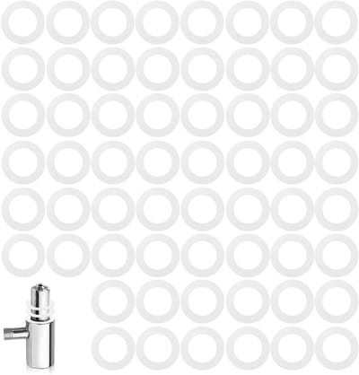 Fitschenringen Kunststof - Platte Sluitringen - Bevestigingen Fixeren - 1mm Dikte - 60 Stuks - Wit