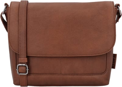 Beagles Benidorm Schoudertas - Crossbody - Dames - Tas - Overslag - Praktisch - Leren Dames Tas - Cognac