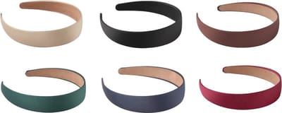 6 Stuks Dames Haarbanden Diadeems - Goud Bruin Rood Groen Blauw Zwart