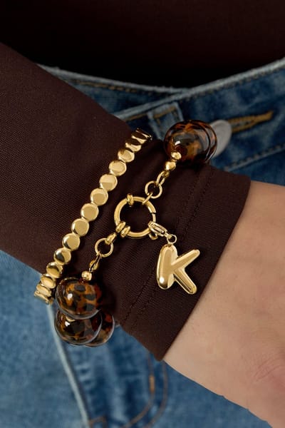 Bedel - letter K - roest vrij staal - sieraad - cadeau tip
