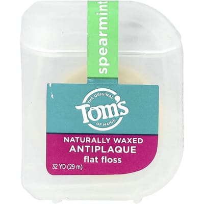 Tom'S Of Maine, Natte Gewaxte Anti-Plaque Platte Floss, Spearmint, 29M(32Yd) blue