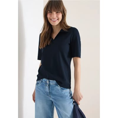 Effen poloshirt met korte mouwen
