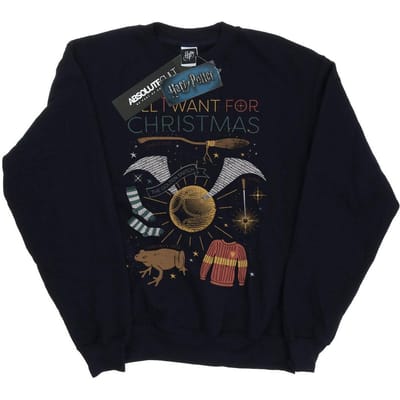 Harry Potter Meisjes All I Want For Christmas Sweatshirt (Marineblauw)