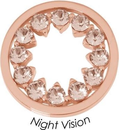 Quoins QMOK-37M-R-SL Munt staal Night Vision rosekleurig-silk Medium