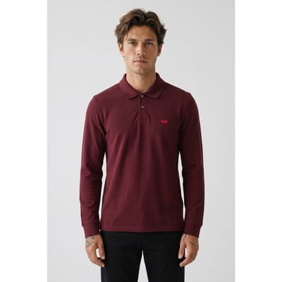 Levi's Ls Slim Housemark Polo Tawny Port Taglia: M | Polo Outlet | Uomo | Marrone