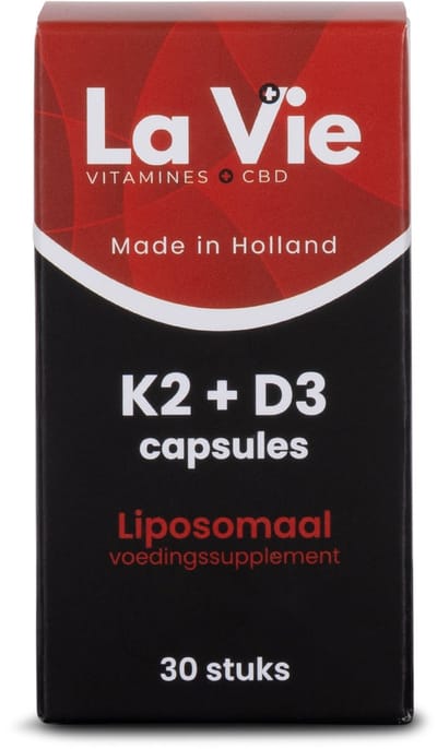 La Vie - K2 + D3 Liposomaal capsules - Hoogwaardig - Made in Holland