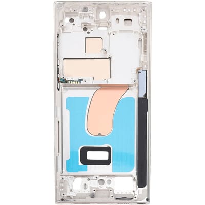 Châssis Moyen de Téléphone avec Outils Ajustement Parfait Remplacement de Lunette Moyenne de Téléphone pour Galaxy S23 Ultra 5G argenté