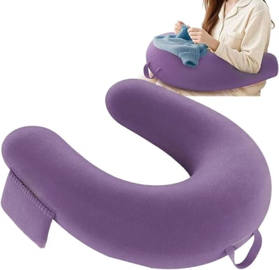 Werkkussen Schoot - Leeskussen Bed - Comfortabel Werken - Ergonomische U-vorm - 40 x 34 x 10 cm - Lila