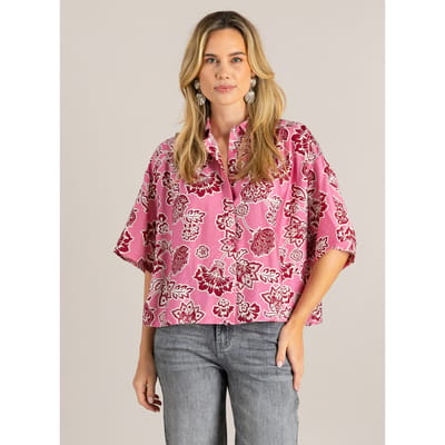 IVY BEAU Gilayla Tops - Pink/Multi-Colour - maat 38