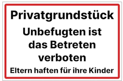 Informatiebord Privé Grondstuk - Betreden Verboden - Weerbestendig Aluminium 200x300 mm
