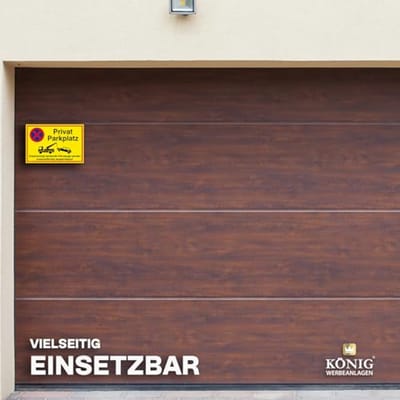 Parkeerverbod bord | 30 x 20 cm | Ongeautoriseerde voertuigen worden op kosten weggesleept! Geel | Duurzaam aluminium bord met UV-bescherming