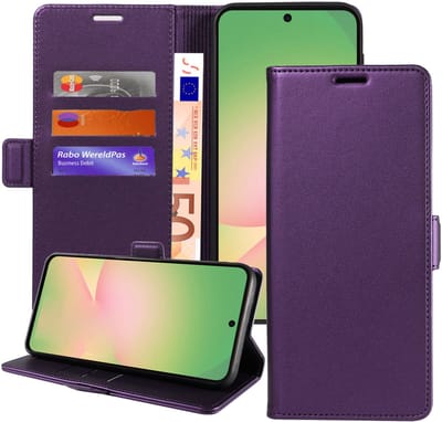 ChiGuard Book Case Hoesje geschikt voor Samsung A17 5G / A26 - Magnetische Sluiting - Portemonnee Paars