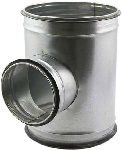 T-stuk Ø 150mm - Ø 125mm voor spirobuis (90°)