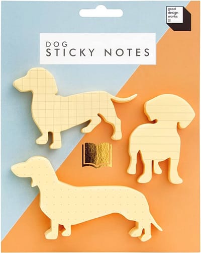 Dieren Sticky Notes | Set van 3 Unieke Ontwerpen | Honden Shaped Notitieblokken | Leuke Kantoorbenodigdheden | Plaknotities