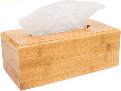 Tissuebox houder voor Wc Badkamer of Keuken - Bamboe hout - Tissuehouder - Tissuedoos - Zakdoekjeshouder -Tafel model