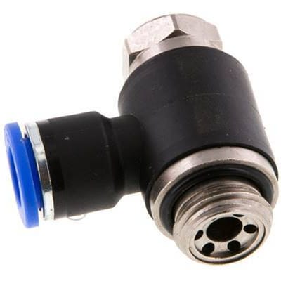 L-stuk Regelventiel 10 mm - G3/8'' Regeling-Uit Messing/Nylon Sleufschroef