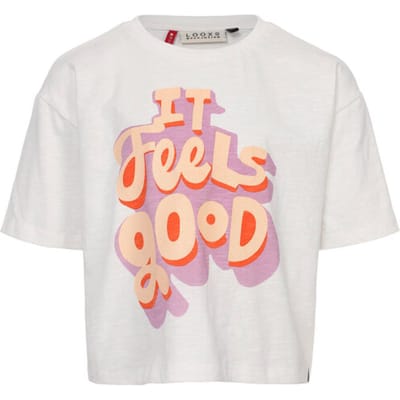 LOOXS Little Meisjes T-Shirtseizoen - Maat 104 in de kleur Gebroken Wit van 100% Cotton - 2601-7413-001
