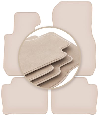PREMIUM beige vloermatten voor: BMW 3 F30 sedan 2011-2018