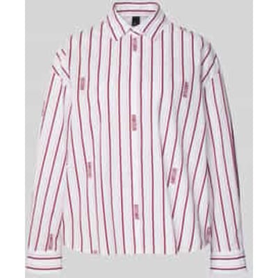 Overhemdblouse met verborgen knoopsluiting